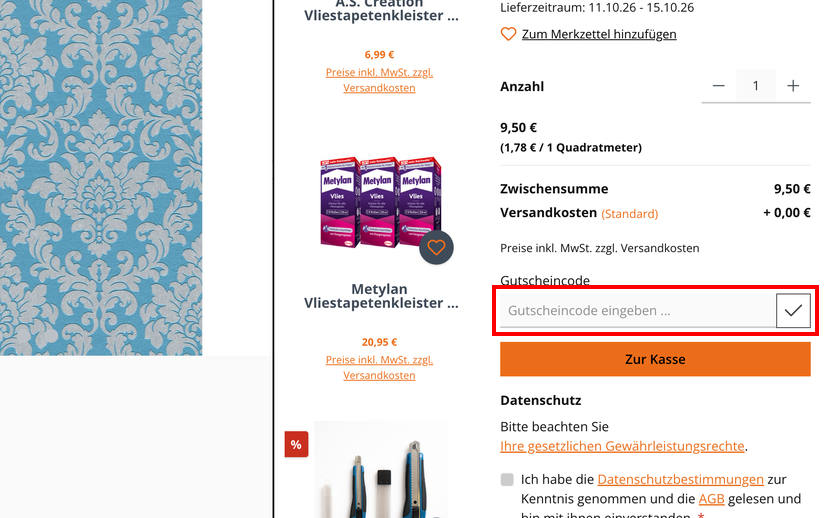 Tapete Living Gutschein einlösen Tapete Living Gutschein einlösen