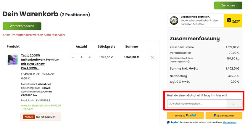 Tepto Gutschein einlösen Tepto Gutschein einlösen
