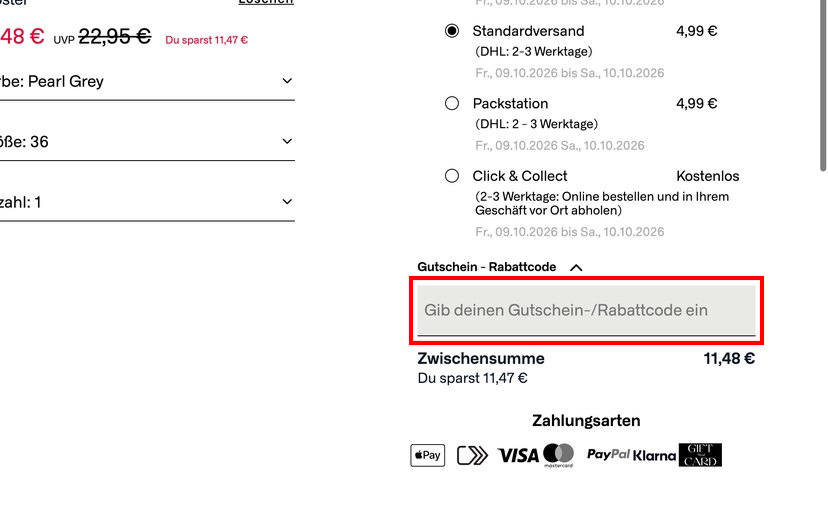 Triumph Rabattcode einlösen